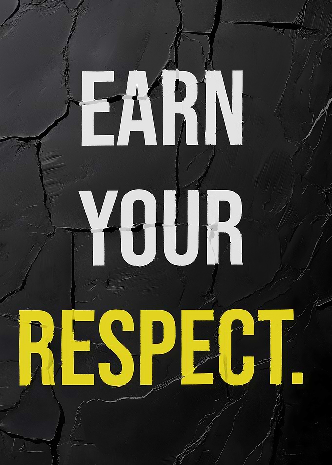 Earn Your Respect Motivational Poster