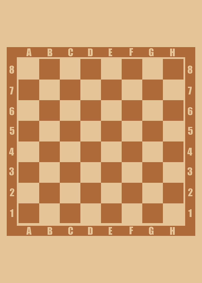 Brown Chessboard for playing