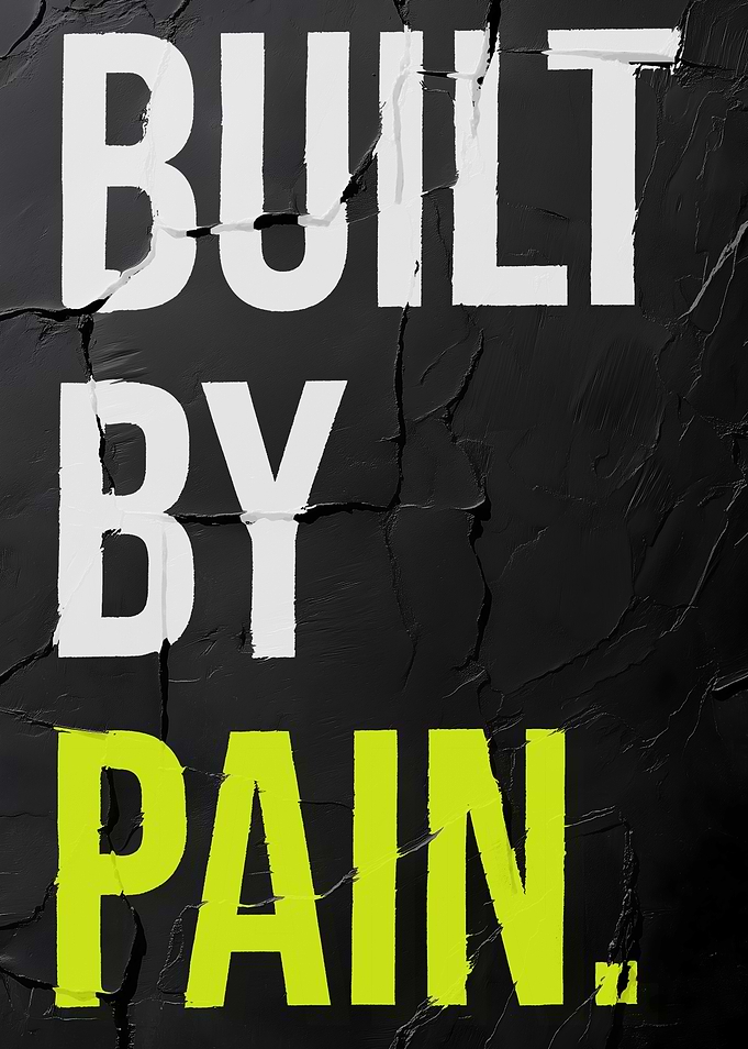 Built by Pain Motivational Poster