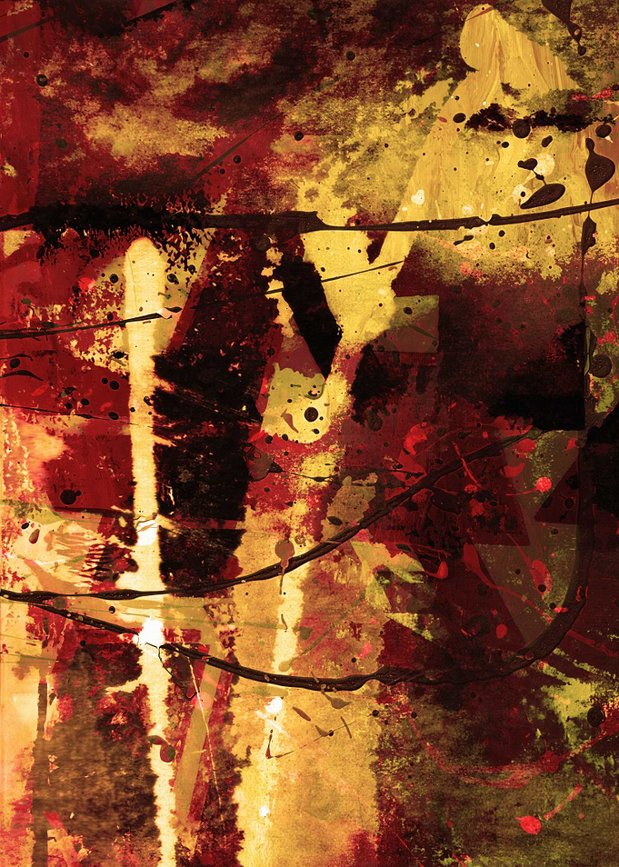 Abstract Red and Yellow Painting