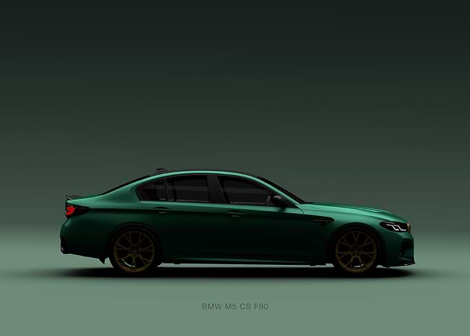 Green BMW M5 CS F90