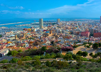 Alicante, Spain cityscape aerial view