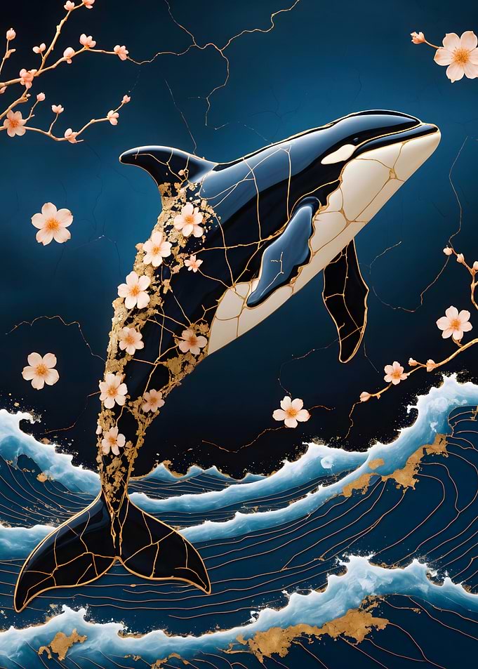 Orca Kintsugi Art