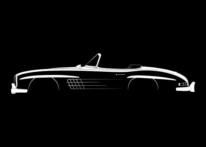 300 SL Roadster Silhouette