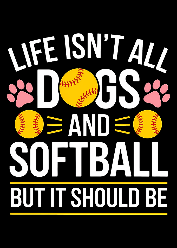 Dogs and Softball Graphic Design
