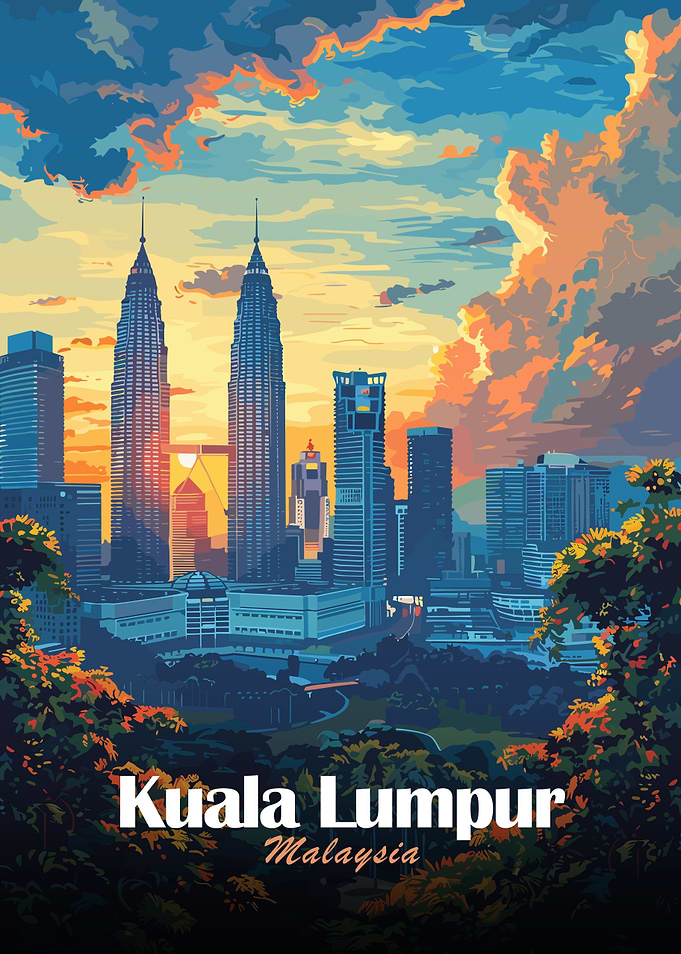 Kuala Lumpur Skyline at Sunset