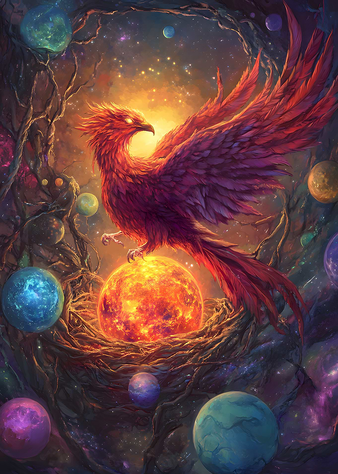 Phoenix Rising from Cosmic Nest