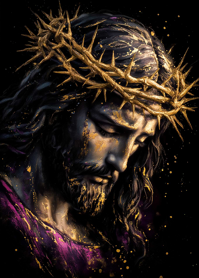 Purple Cloth and Crown of Thorns