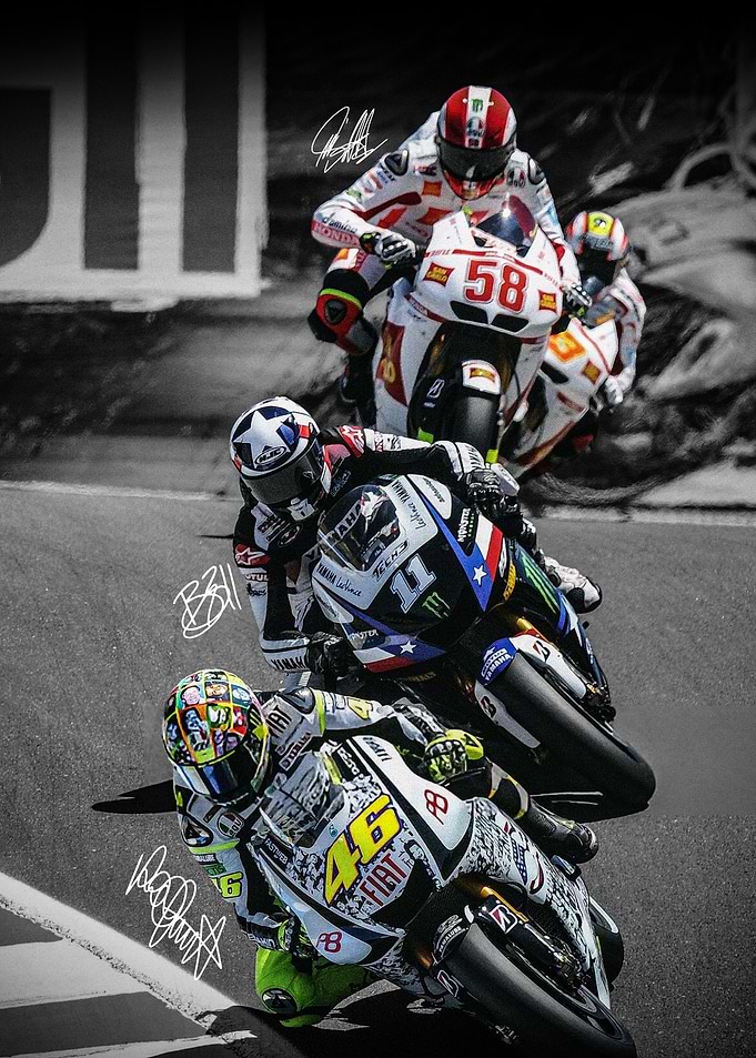 Valentino Rossi vs Ben Spies vs Marco Simoncelli