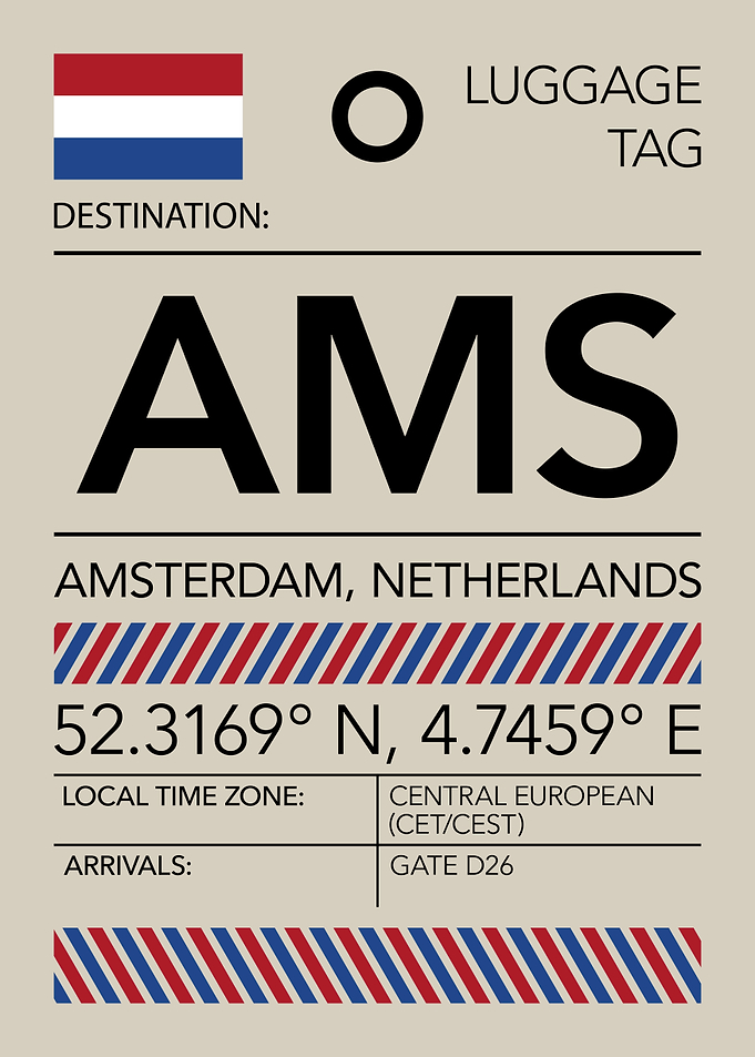 AMS Amsterdam, Netherlands Airport