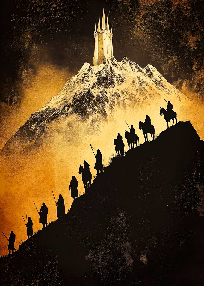 Mountain Journey to a Tower