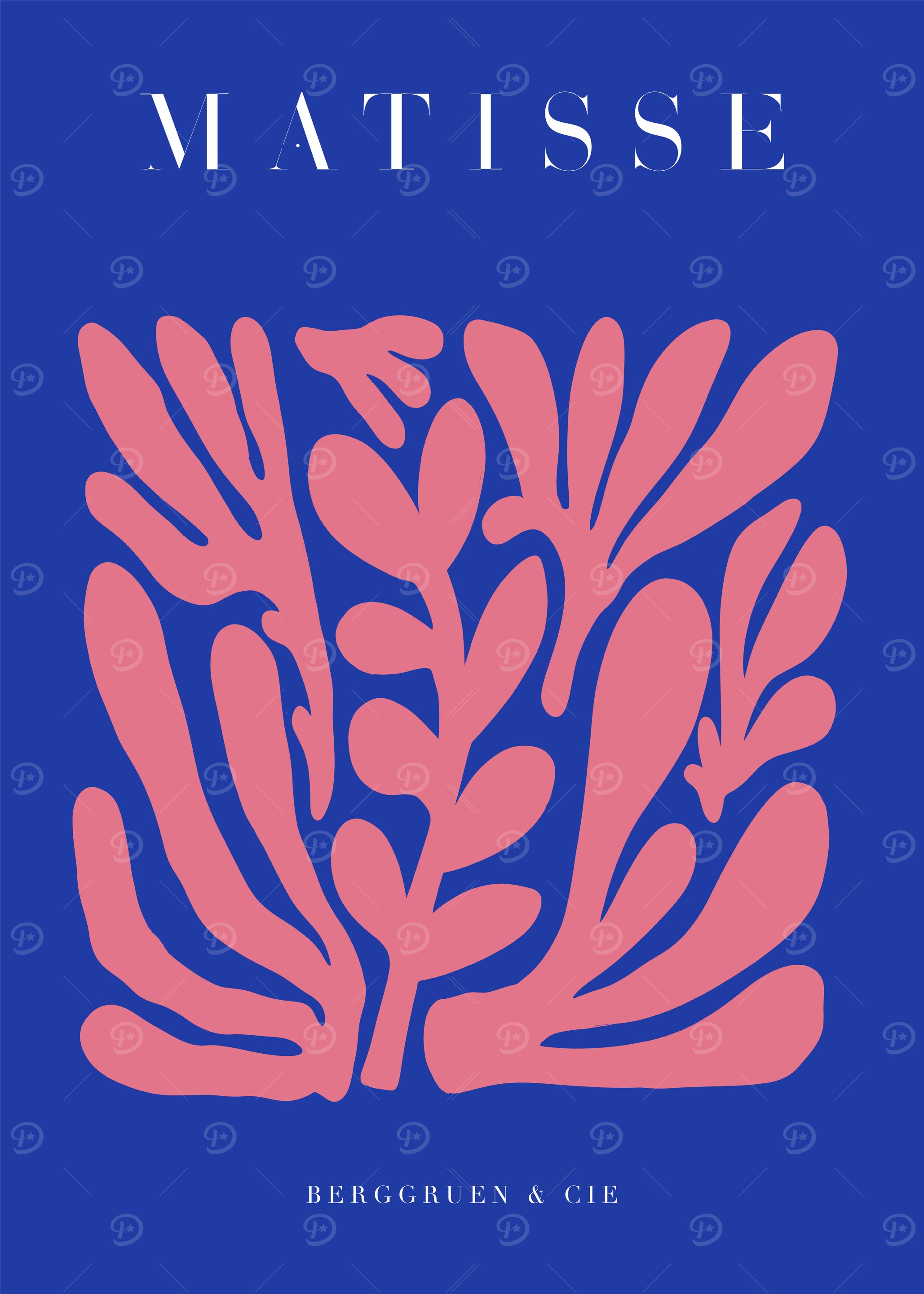 MATISSE | Plante rouge sur bleu
