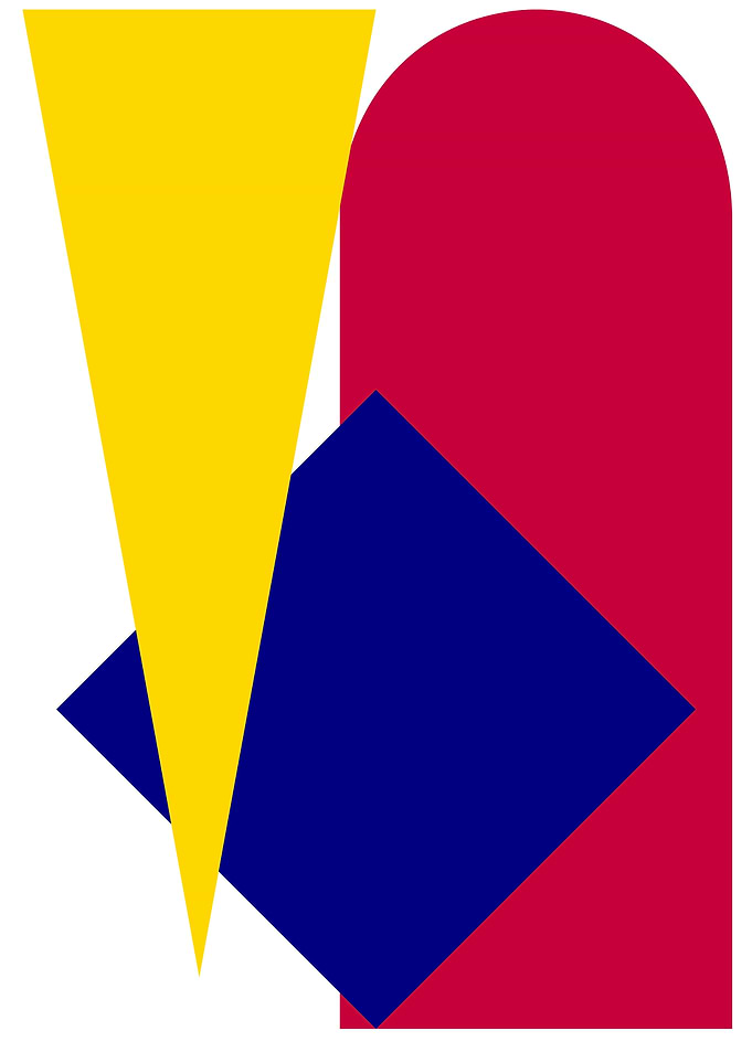 Abstract Geometric Shapes Composition
