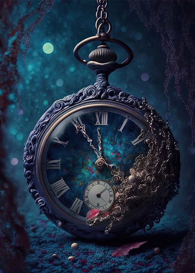 Ornate Pocket Watch in Dreamy Setting