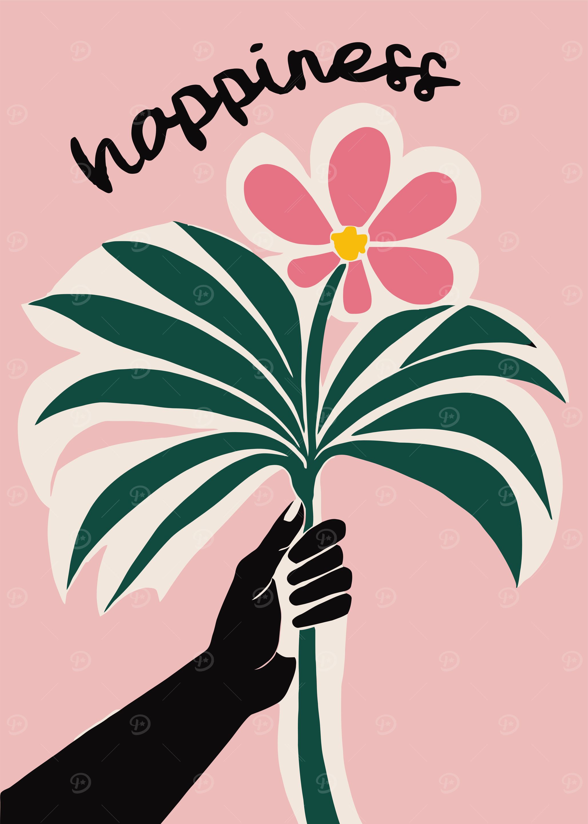 Bold Happiness Flower Poster