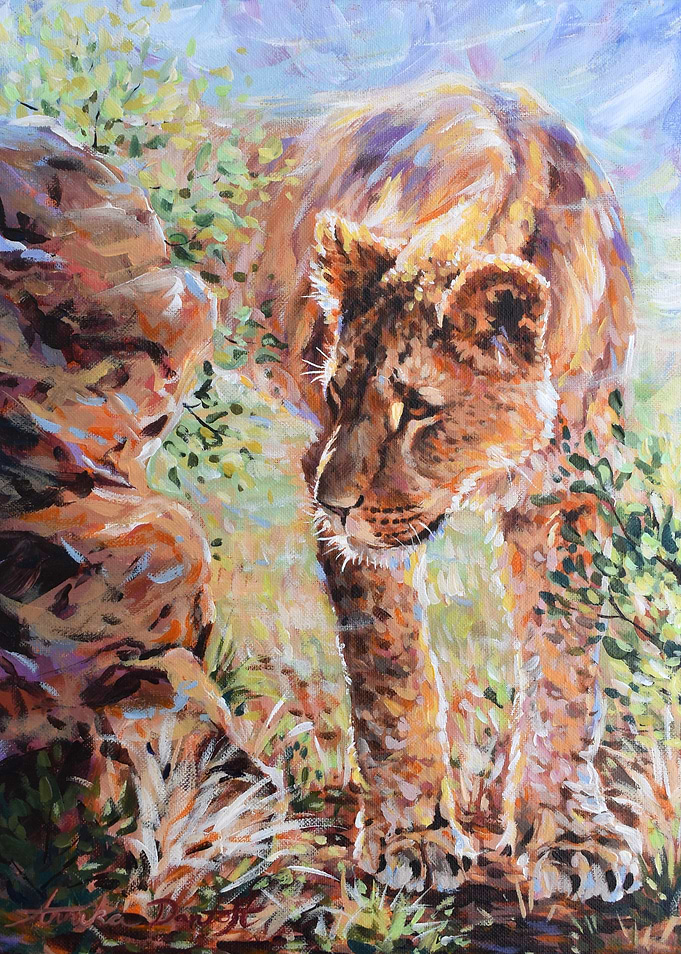 Female Lion Painting