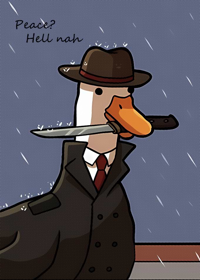 Gangster Goose with Knife