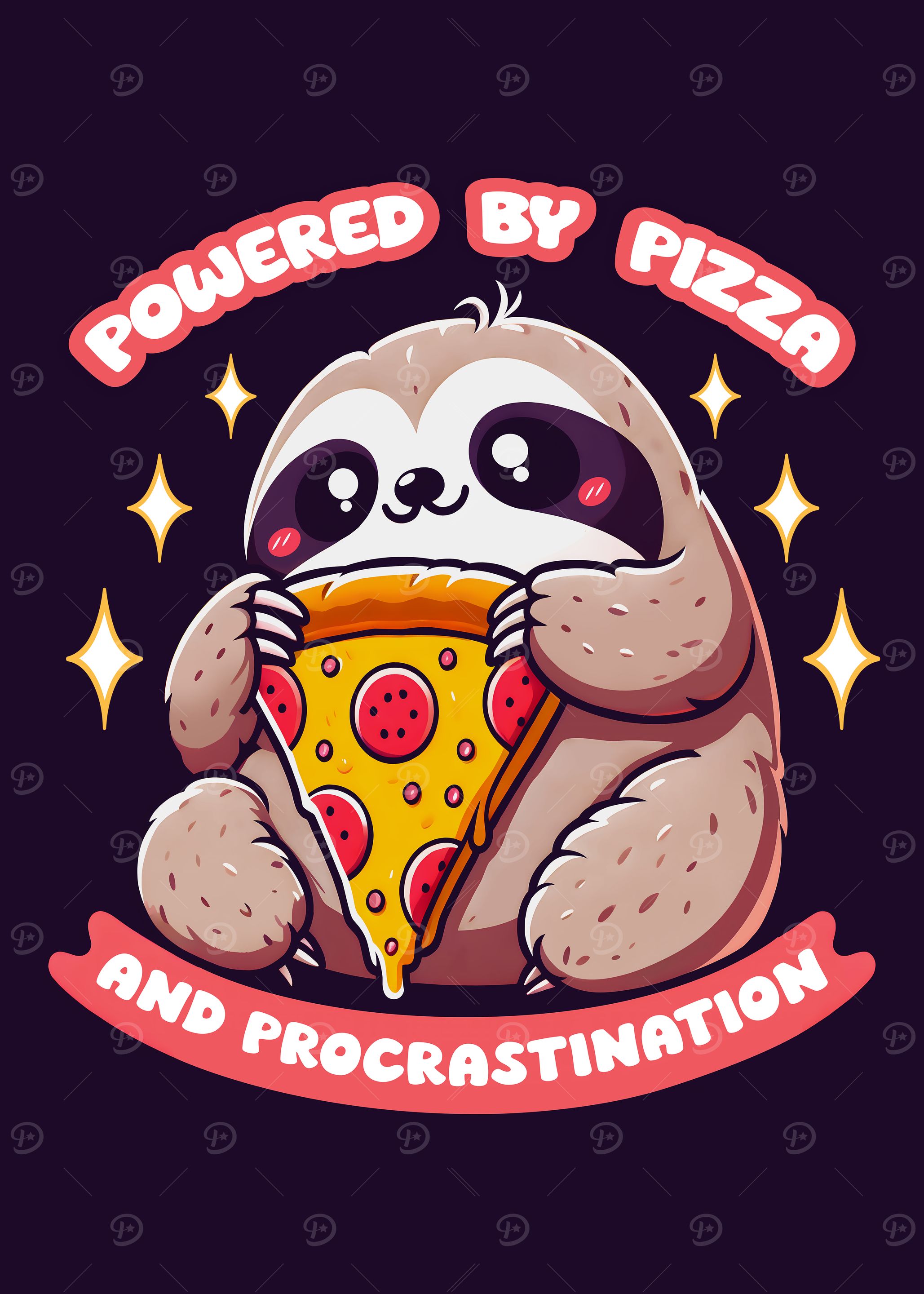 Sloth Powered by Pizza and Procrastination