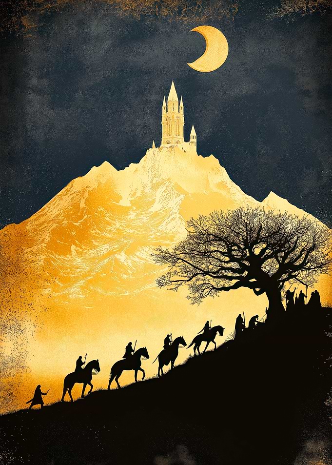 Fantasy Journey to Castle Under Moon