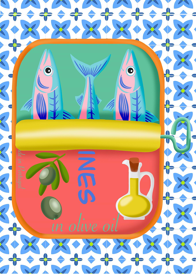 Sardines in Olive Oil Illustration
