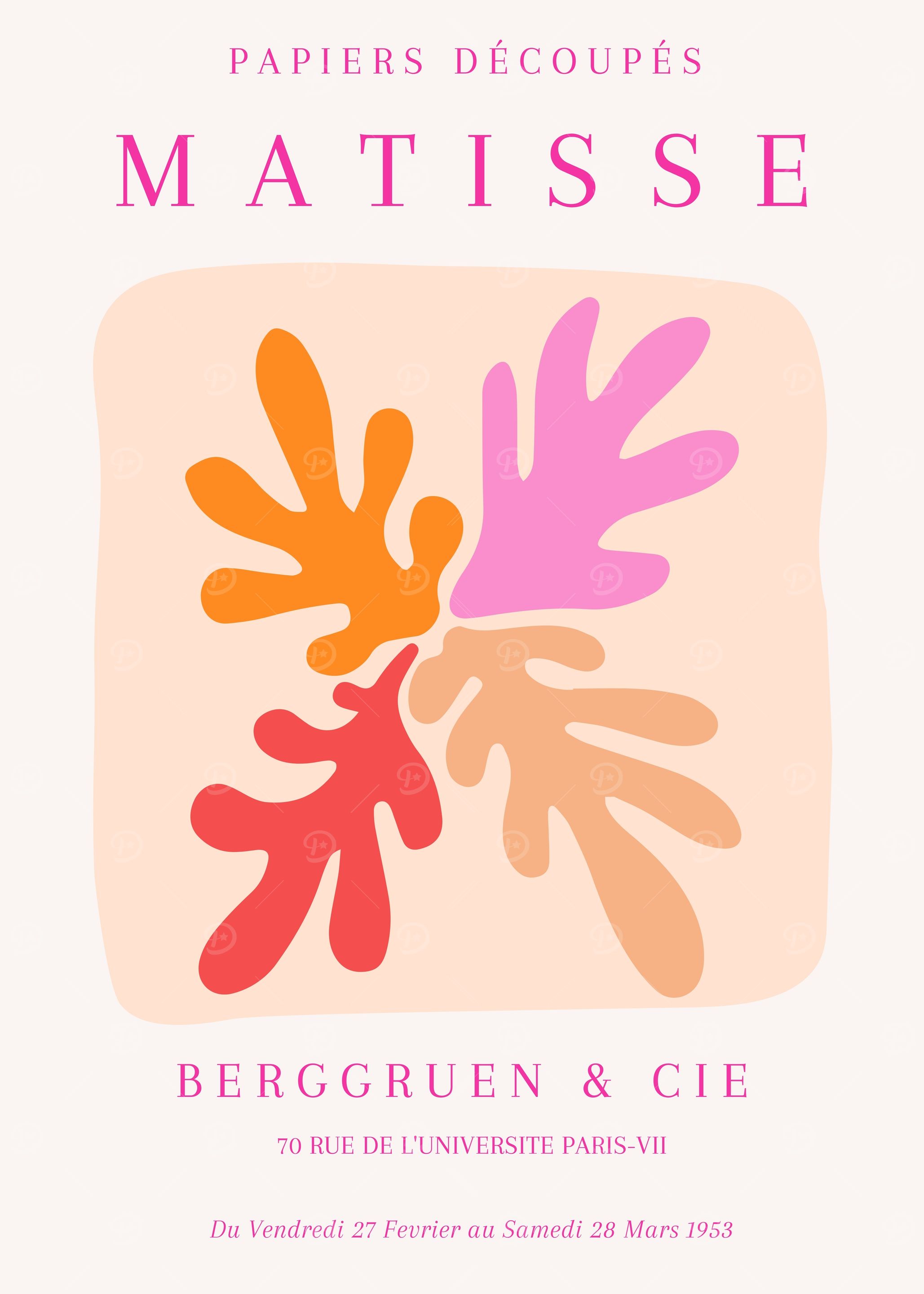 Matisse Papiers Découpés Abstract Shapes Vintage Print