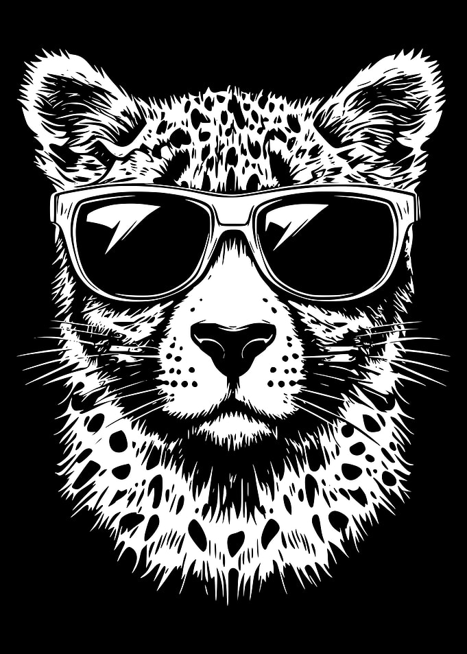 Cool Leopard with Sunglasses