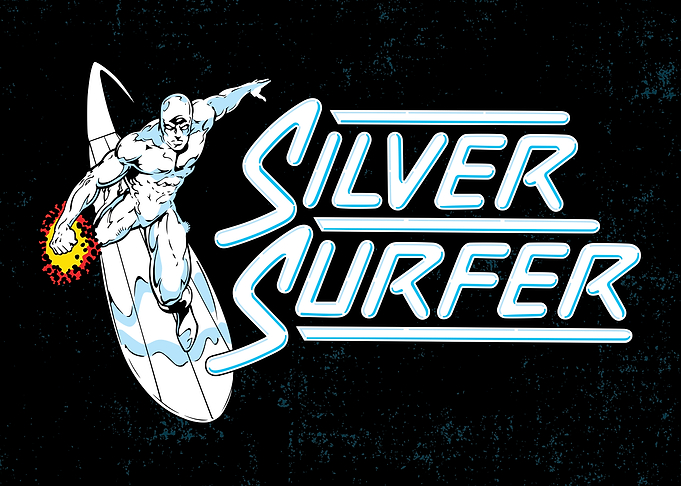 Silver Surfer Retro Comic Poster