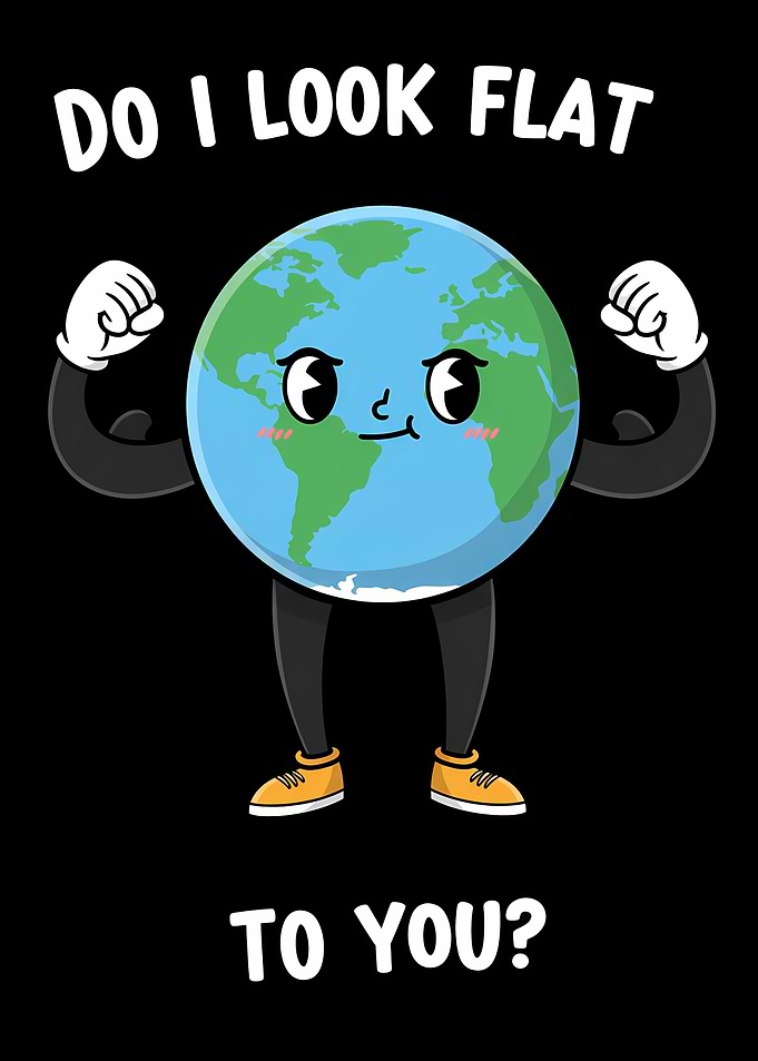 Cartoon Earth with Muscles