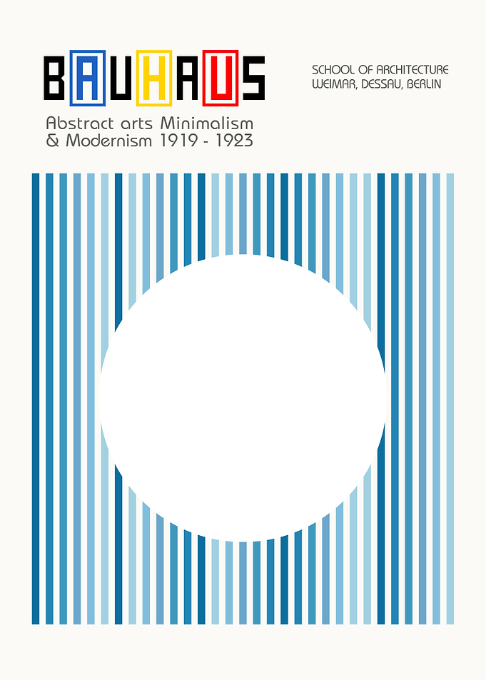 BAUHAUS | White sun Lines blue