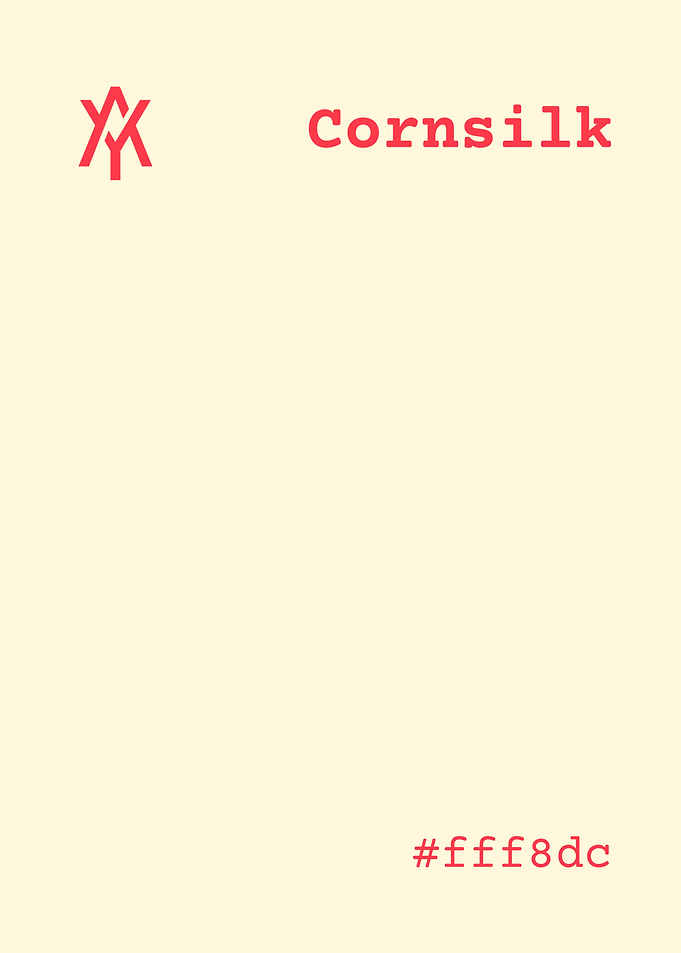 Cornsilk color swatch