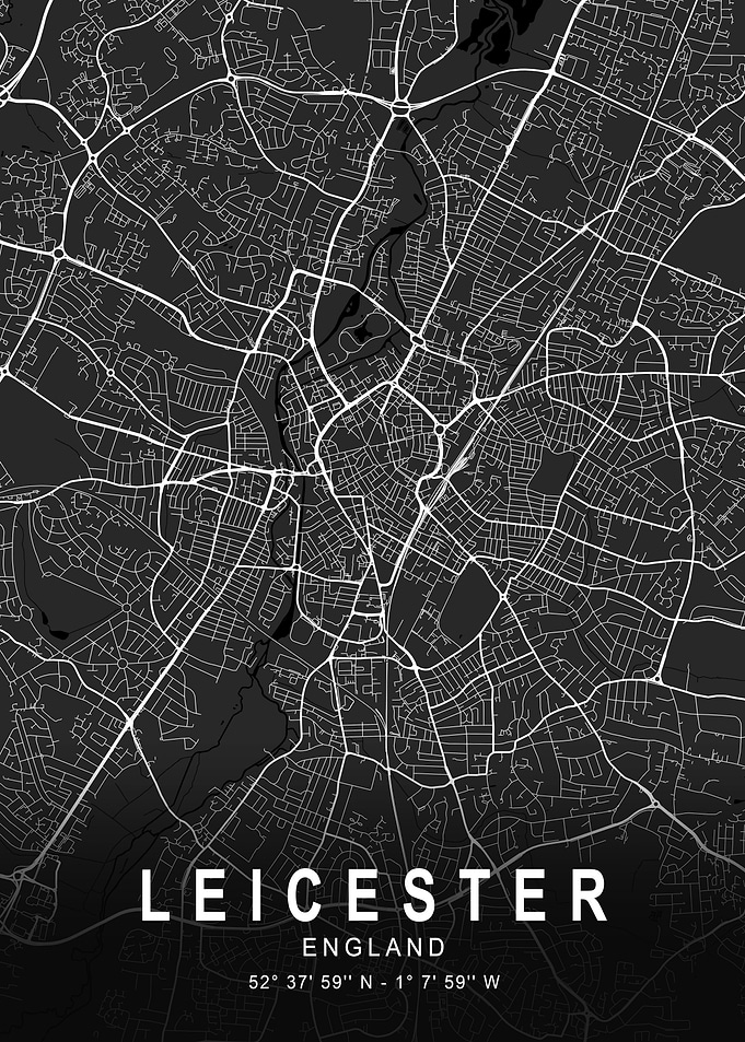 Leicester Dark Map
