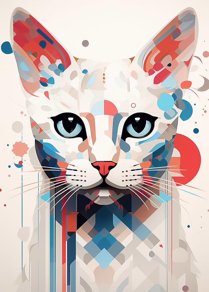 Abstract Cat Portrait