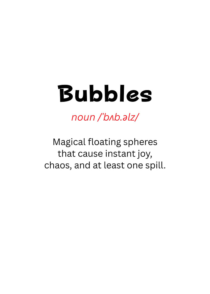 Bubbles Definition Text Art