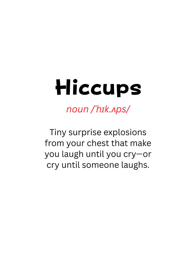 Hiccups Definition Typography Art