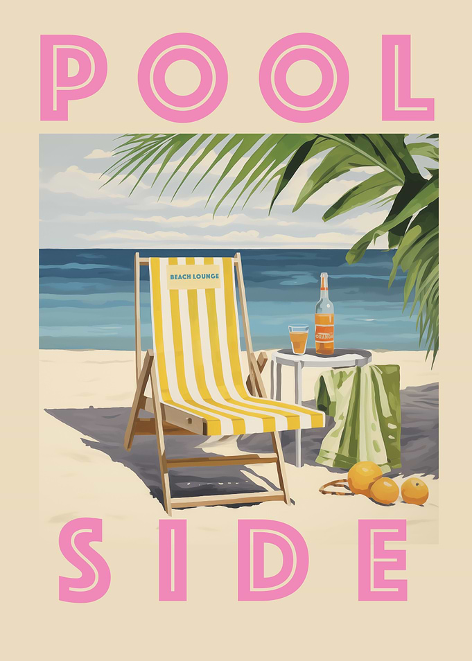 Poolside Beach Lounge Art