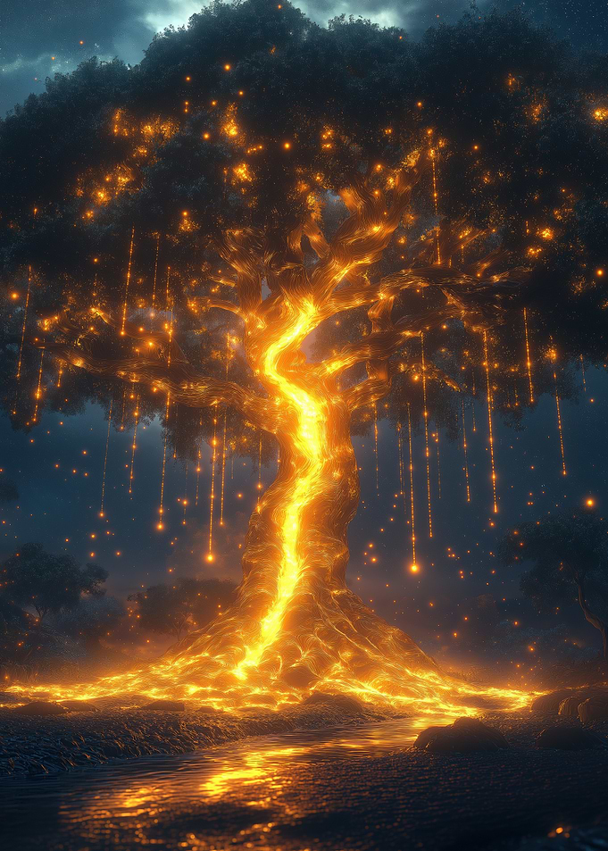 Glowing Tree of Light