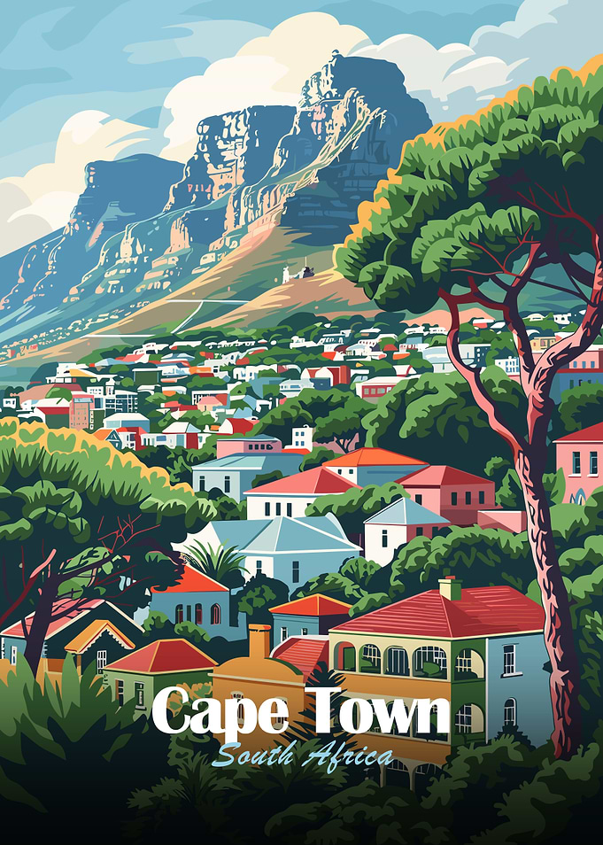 Cape Town, South Africa Illustration