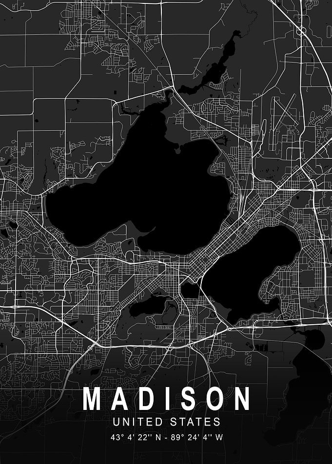 Madison Dark Map