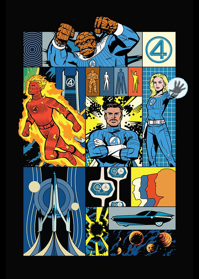 The Fantastic Four First Steps Comic Grid