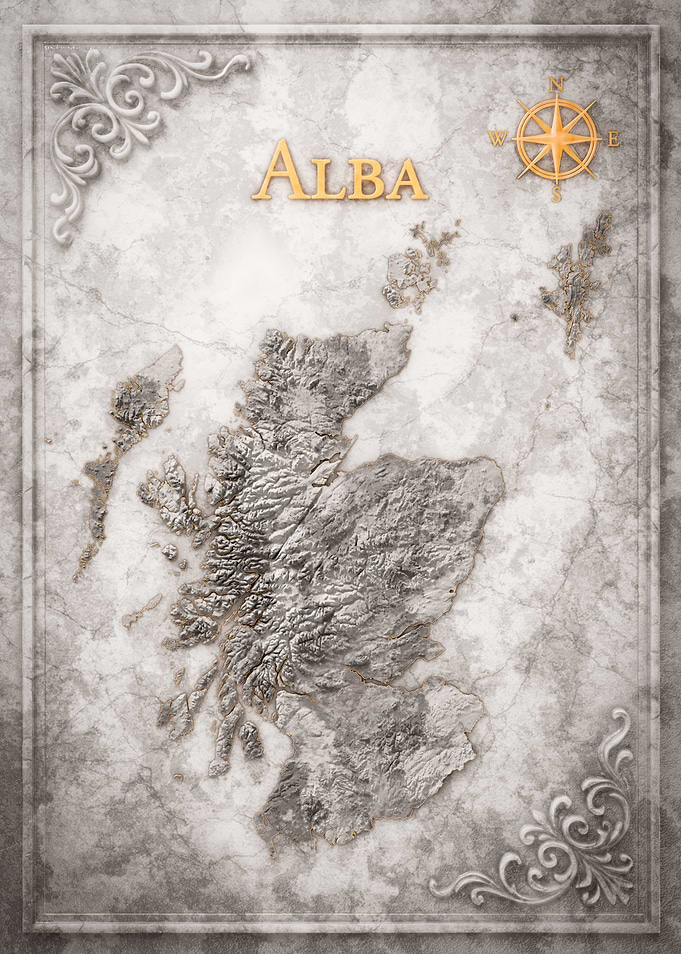 Scotland Map - Bright