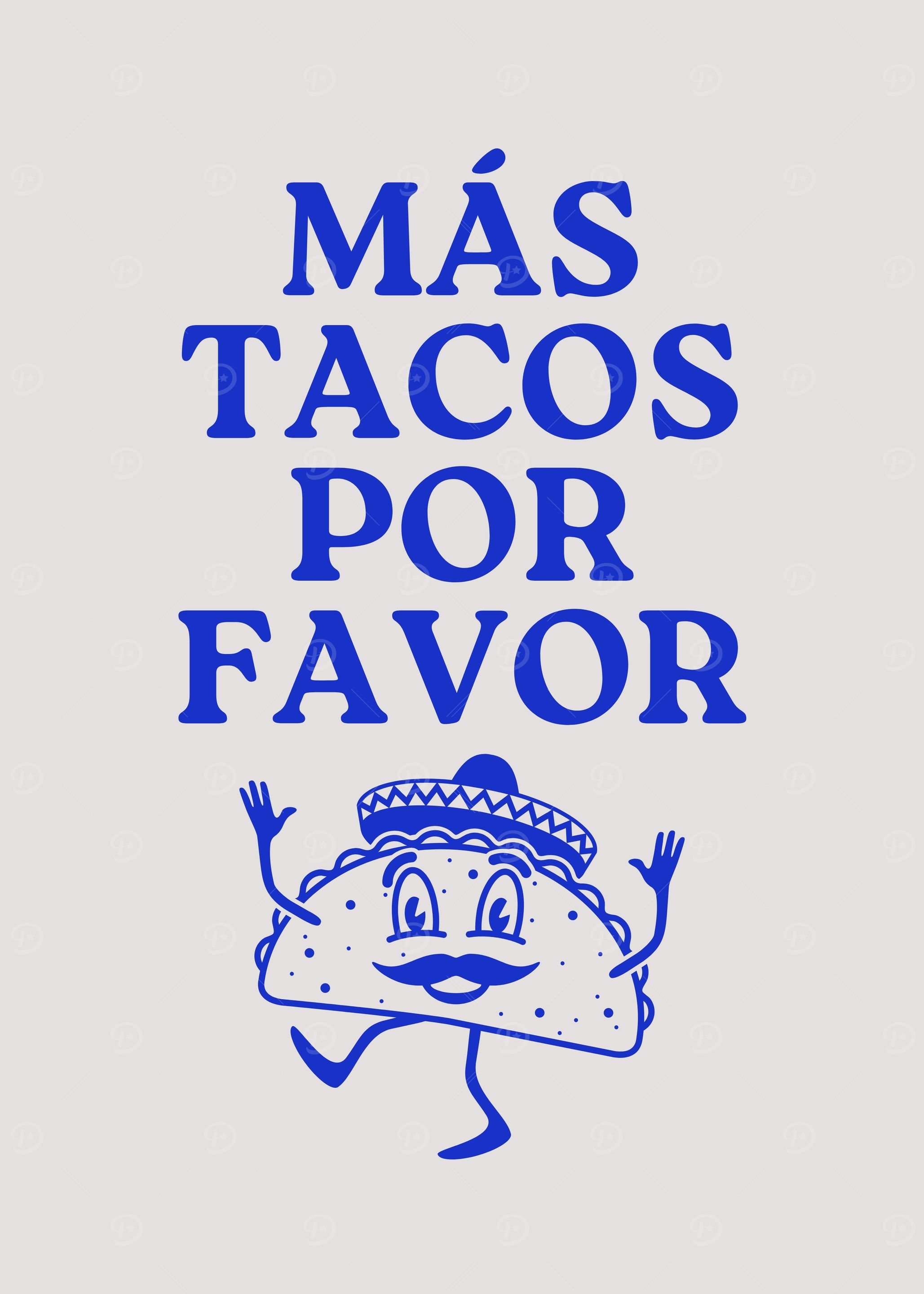 Más Tacos Por Favor Illustration