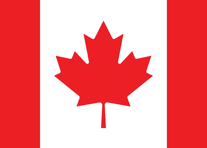 Canadian Flag with Maple Leaf