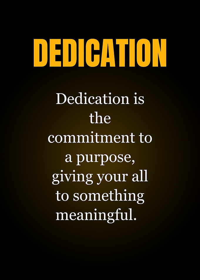 Dedication Inspirational Quote