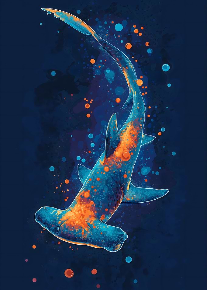 Hammerhead Shark Abstract Art