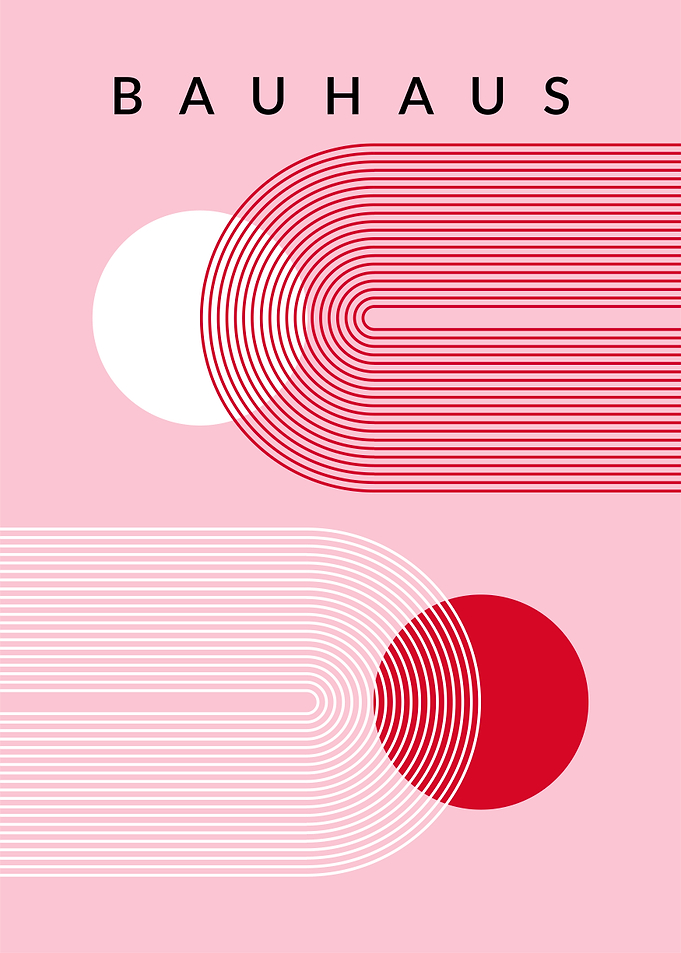 BAUHAUS | Geometric Pink Abstract