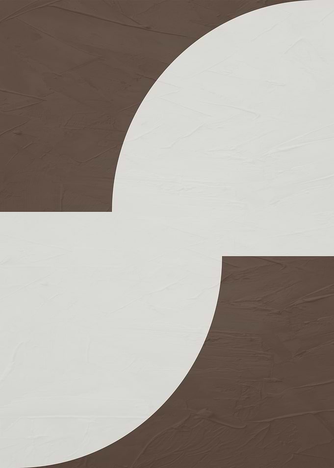 Abstract Brown and White Geometric Art