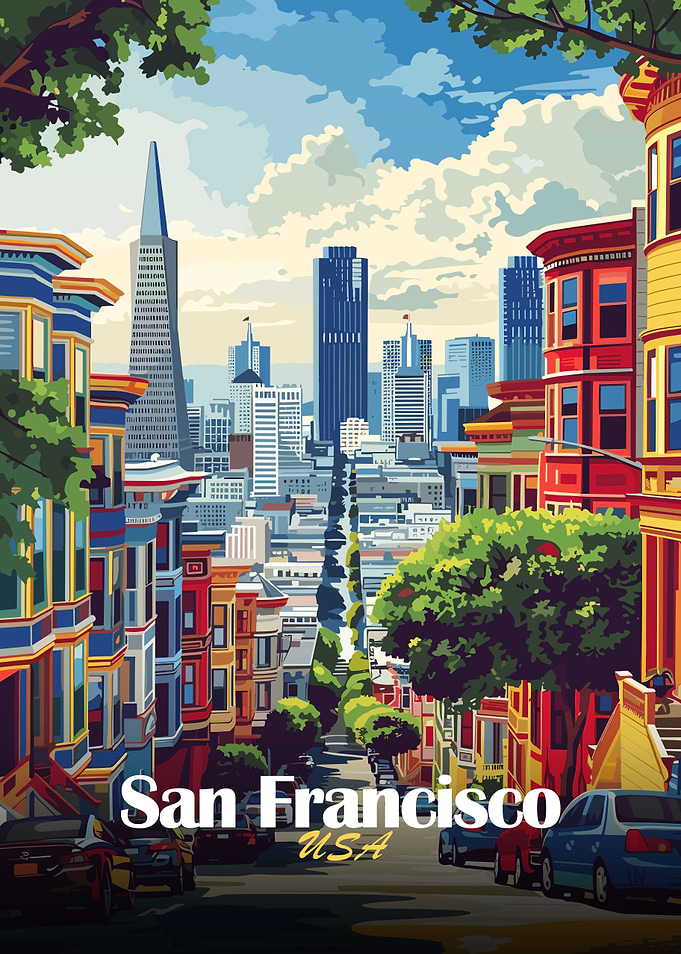 San Francisco Cityscape Illustration