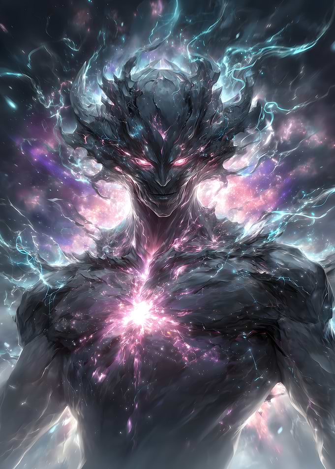 Cosmic Entity with Glowing Core