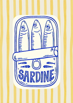 Sardine Can Illustration