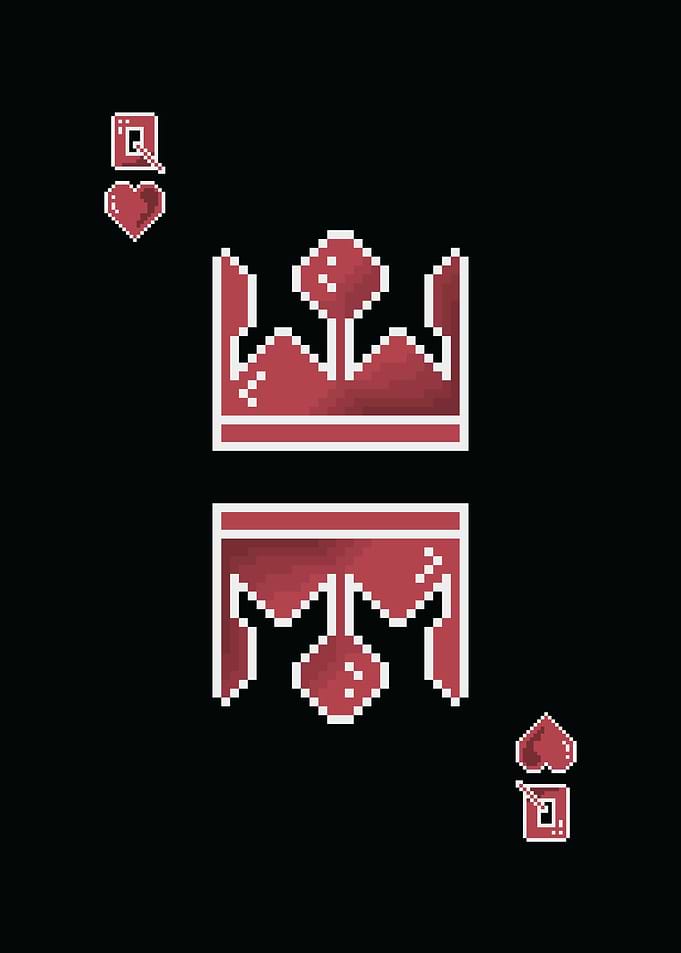 Pixel Art Queen of Hearts
